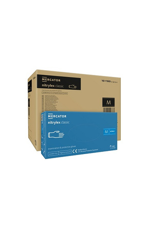 Rękawice nitrylowe niebieskie Mercator classic - L